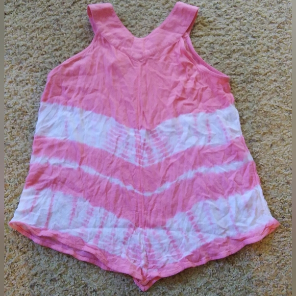 Coral pink with stripes Justice short sleave - Picture 2 of 4